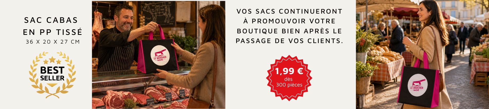sac cabas PP tiss&eacute;