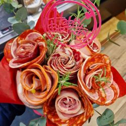 Présentoir fleurs charcuterie - création "O saveurs de Laeti"| Proébo Alimentaire