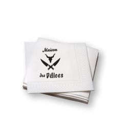 Serviette 2 feuilles en ouate blanche 2 plis personnalisable 