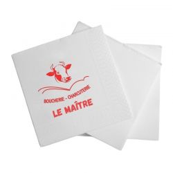 Serviette non tissé blanche personnalisable