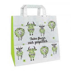 Sac papier boucherie - Motif printemps
