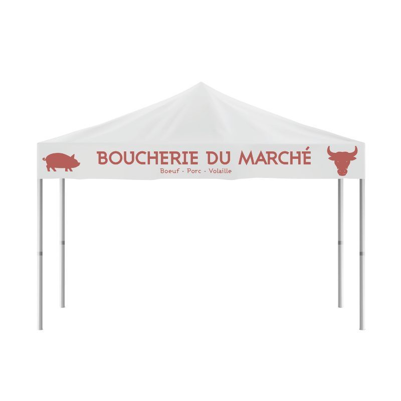 Barnum pliant personnalisé pour bouchers, charcutiers | Proébo Barnum pliant personnalisé pour bouchers, charcutiers | Proébo
