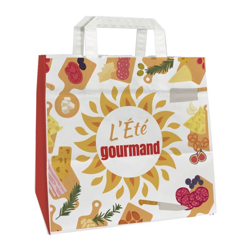 Sac papier boucherie p.plates - Motif été 2025 Sac papier boucherie p.plates - Motif été 2025