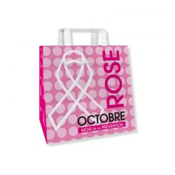 Sac kraft p.plates - Motif Octobre rose