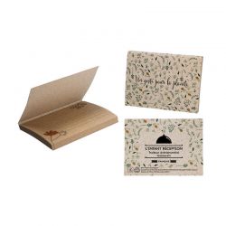 Bloc note kraft naturel "natura floral liberty" | Proébo