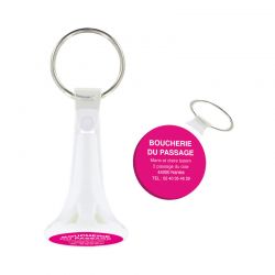 Porte cle jeton blanc peps personnalisable pour boucherie charcuterie | Proébo