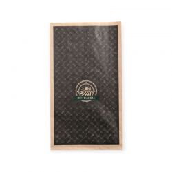 Sac poulet kraft brun aplat noir 20x8x34.5 personnalisable | Proébo