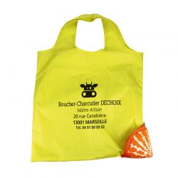 Sac polyester pliable coquillage personnalisable pour boucheries | Proébo