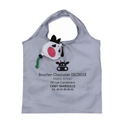 Sac polyester pliable vache personnalisable pour bouchers | Proébo