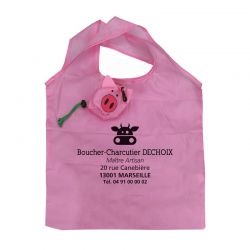 Sac polyester pliable cochon personnalisable pour bouchers | Proébo