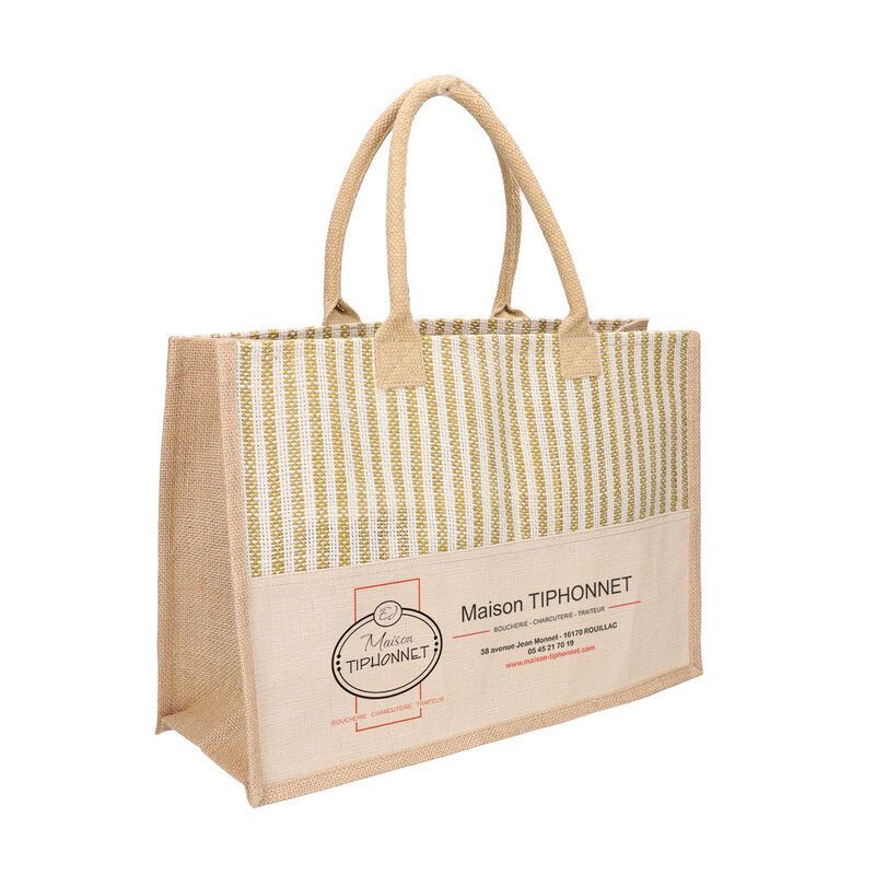Sac jute joddie naturelle personnalisable pour boucherie | Proébo Sac jute joddie naturelle personnalisable pour boucherie | Proébo