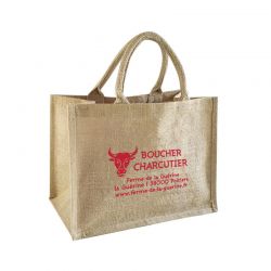 Sac jute neutre personnalisable pour bouchers | Proébo