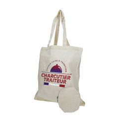 Sac coton pocket ball personnalisable pour boucheries | Proébo