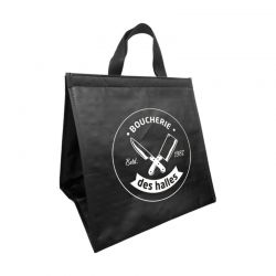 Sac isotherme xxl polypropylene tisse noir personnalisable | Proébo