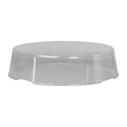 Couvercle transparent pour plateau bois rond