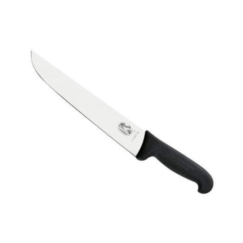 Couteau Boucher - Manche plastique Noir- Lame 28 cm Couteau Boucher - Manche plastique Noir- Lame 28 cm