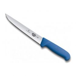 Couteau à saigner 20 cm - Manche plastique bleu