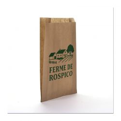 Sachet papier kraft brun vergé 40 g - 23 x 6 x 34 cm personnalisé