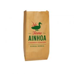 Sachet papier kraft brun vergé 40 g - 15 x 8 x 26 cm personnalisé