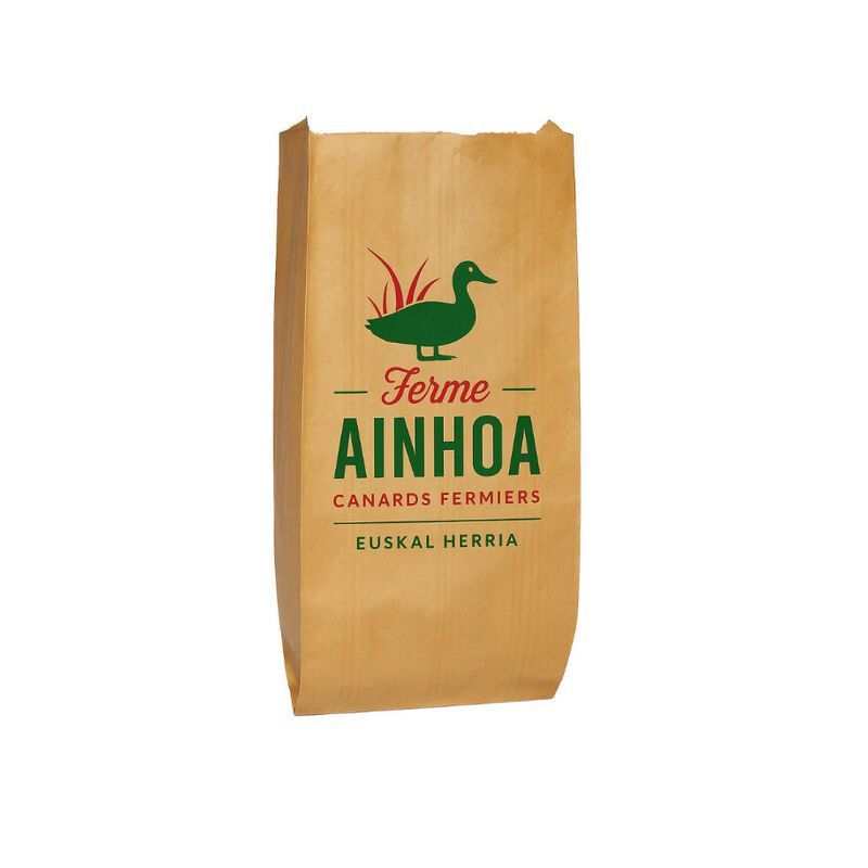 Sachet papier kraft brun vergé 40 g - 15 x 8 x 26 cm personnalisé