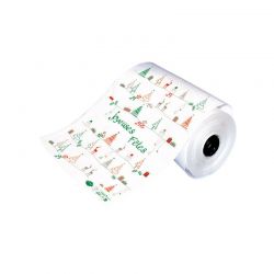 Papier alimentaire enduit thermoscellable 60g – bobinot 35 cm "Joyeuses fêtes"