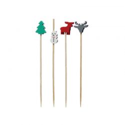 Pique bois de bambou - Décor fête de fin d'année