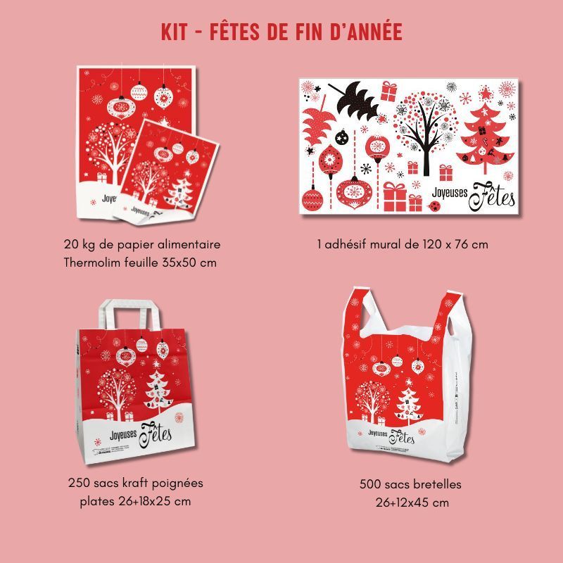 Kit joyeuses fêtes - feuille  Kit joyeuses fêtes - feuille