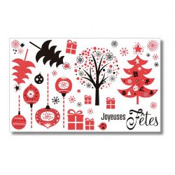 Kit joyeuses fêtes - feuille  Kit joyeuses fêtes - feuille