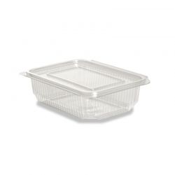 Barquette plastique avec couvercle charnière