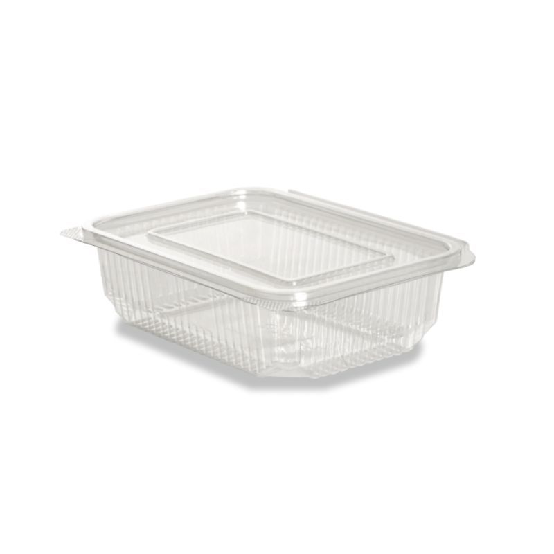 Barquette plastique avec couvercle charnière