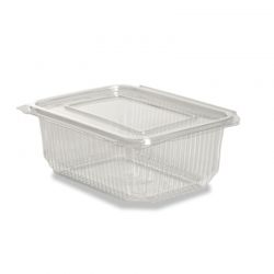 Barquette plastique avec couvercle charnière