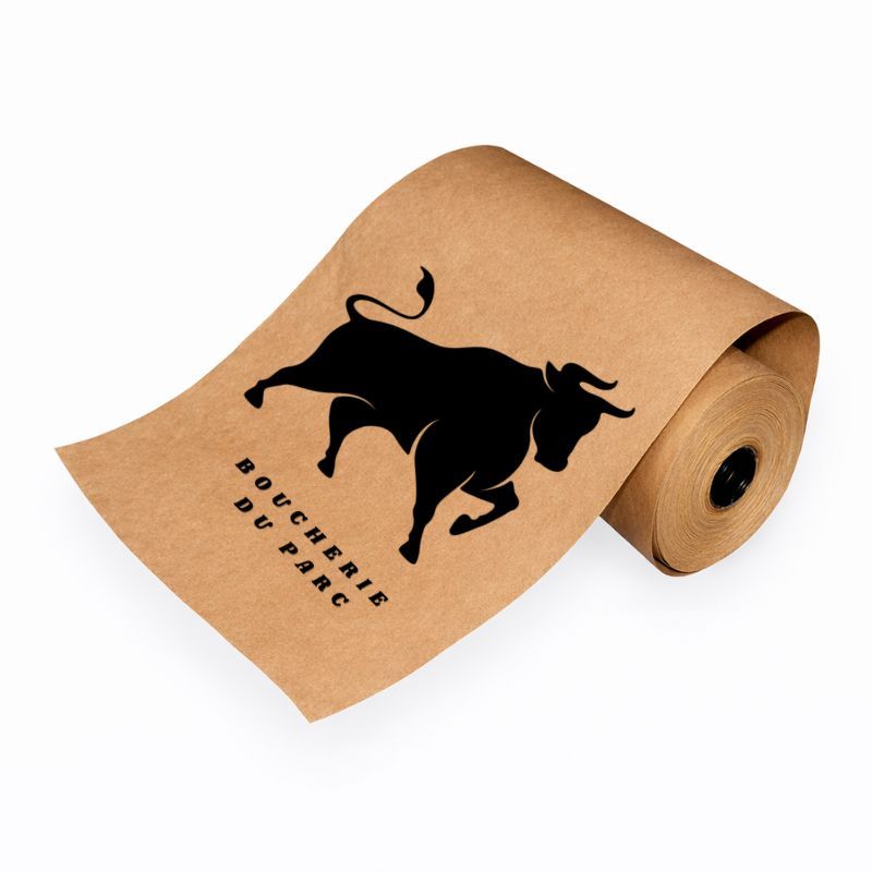 Bobine papier alimentaire brun personnalisable - PERFTOP