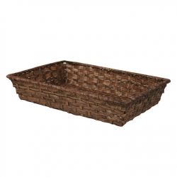 CORBEILLE BAMBOU MARRON 33X23X7CM