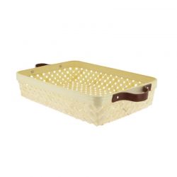 CORBEILLE BAMBOU 33X23X7CM AVEC ANSE