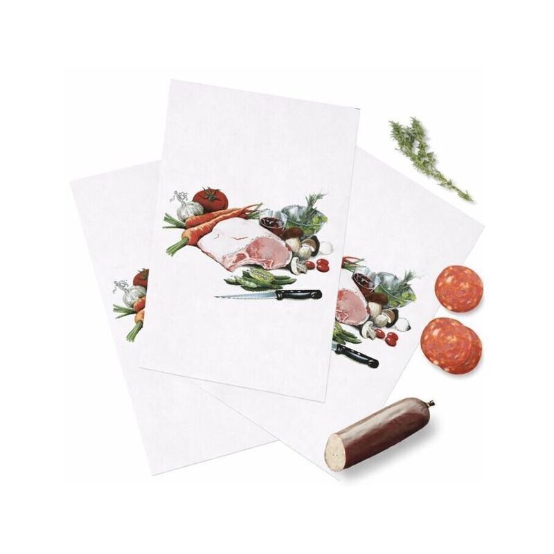 Papier boucherie thermoscellable 60g - motif viande cuisinée