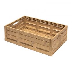 Cagette pliable aspect bois clair