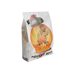 Sac Poulet Rôti - Kraft blanc