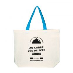 Sac coton shopping peps bleu