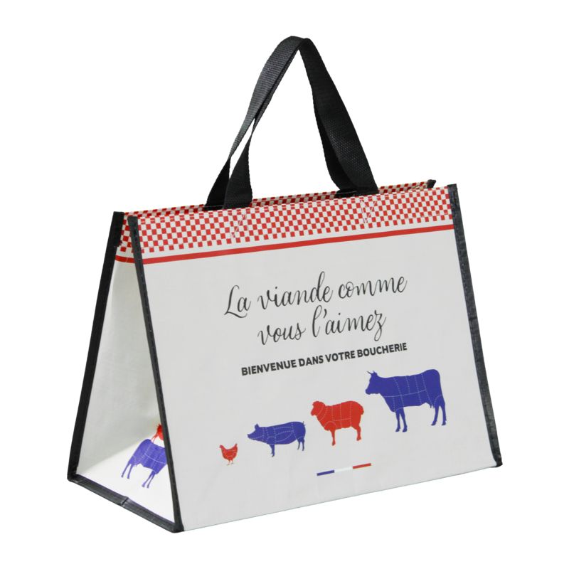 Sac pp tissé - motif animaux