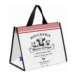 Sac pp tissé - motif animaux
