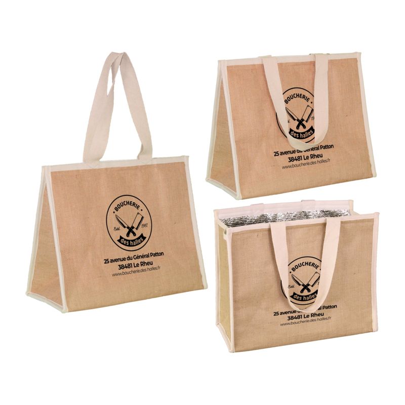 Sac isotherme jute -anse coton