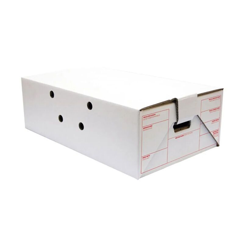 Caisse carton blanc à viande - 562 x 358 x 176 mm
