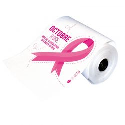 Bobine papier thermoscellable - motif octobre rose