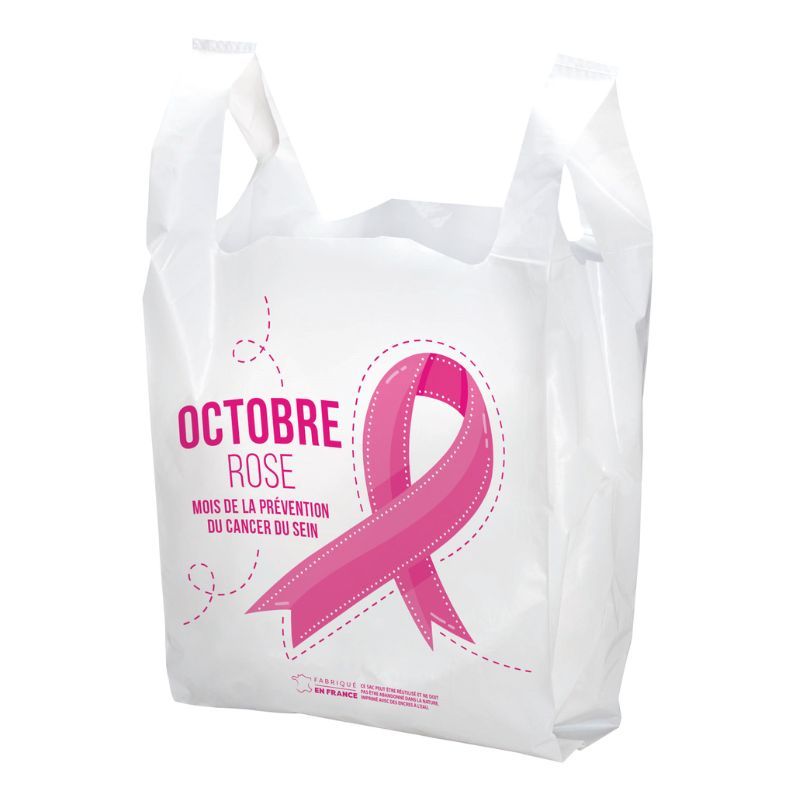 Sac bretelle bd 50µ - motif octobre rose