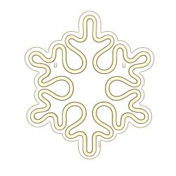Neon flocon dde neige - 40x34cm -blanc