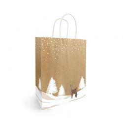 Sac kraft brun - Noël tino