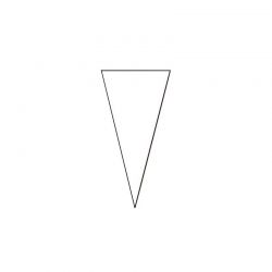 Etiquette en PVC triangulaire blanche
