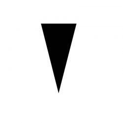 Etiquette en PVC triangulaire noire