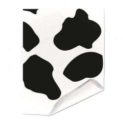 Papier duplex boucherie - Motif vache noir