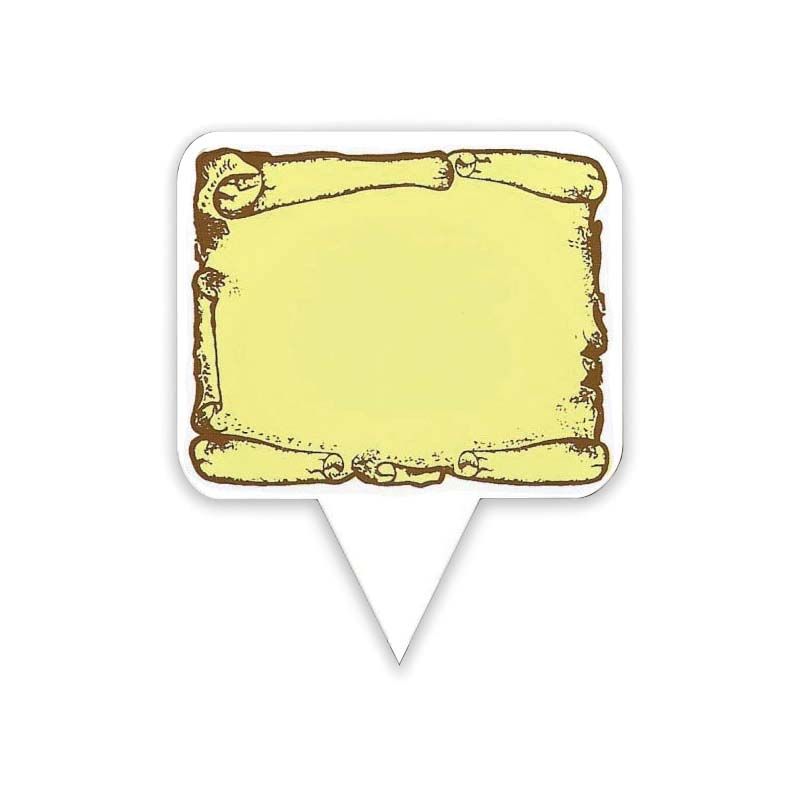 Etiquette parchemin PVC avec pique Etiquette parchemin PVC avec pique
